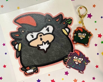 Shadow Video Game Sticker/Kaychain | Cute, Sticker, sticker pack