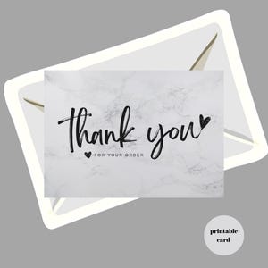 Printable Thank You Card Floral Thank You Card Flower Thank You Card Print at Home Thanks Card Thank You Card For Her Digital Download