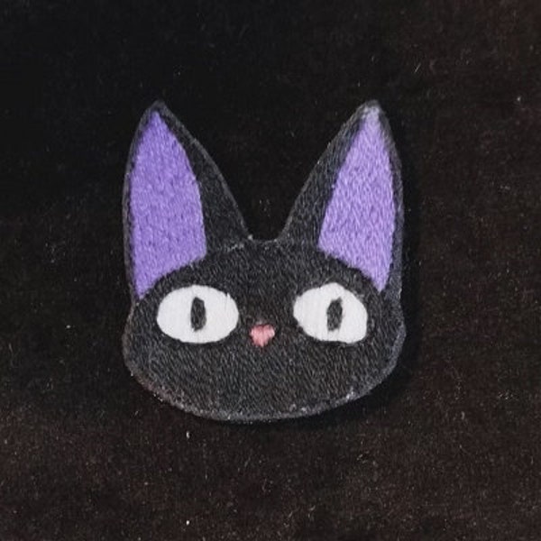 Kiki's Delivery Service Jiji handmade embroidered pin - Ghibli series