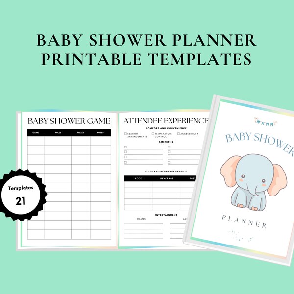 Baby shower planner | Make every moment count with our Baby Shower Planner, designed to help you stay organized on creating magical memories