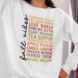 Retro Fall Vibes Sweatshirt, Thanksgiving Pullover, Herbst Ästhetik, Kürbis Liebhaber Shirt, Fall Vibes Rundhalsausschnitt, Herbstmode Top, übergroß