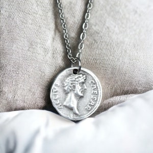 Julius Caesar Necklace - Roman Coin Pendant - Greek Coin Charm - Roman Empire Accessory for History Enthusiasts