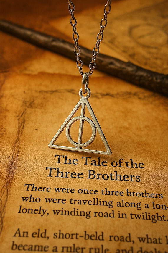 Wizard Deathly Hallows Necklace, Wizardry Symbol Pendant, Symbol 