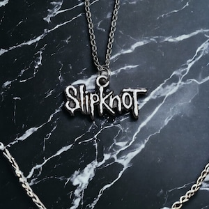 Slipknot Necklace, Heavy Metal Music Band Jewelry, Handcrafted Slipknot Pendant, Gothic Rock Fashion Accessory, Perfect Gift for Metalheads