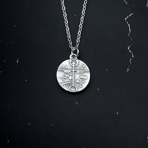 Shamanic Necklace, Tengrism Pendant in Silver-Plated, Perfect Spiritual Accessory for Men and Women