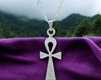 Ankh Necklace, Key of Life Pendant, Egyptian Symbol Jewelry, Unisex Ancient Key of Nile Necklace, Spiritual Gift for History Lovers