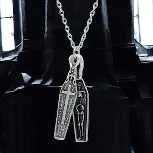 Diablo Devil Shield Necklace, Gothic Gaming Pendant, Dark