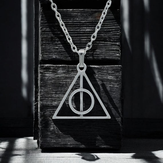 Wizard Deathly Hallows Necklace, Wizardry Symbol Pendant, Symbol 