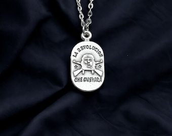 Ernesto Guevara Necklace, Iconic Revolution Design, Unisex Jewelry for Historical Enthusiasts, Unique Freedom Necklace