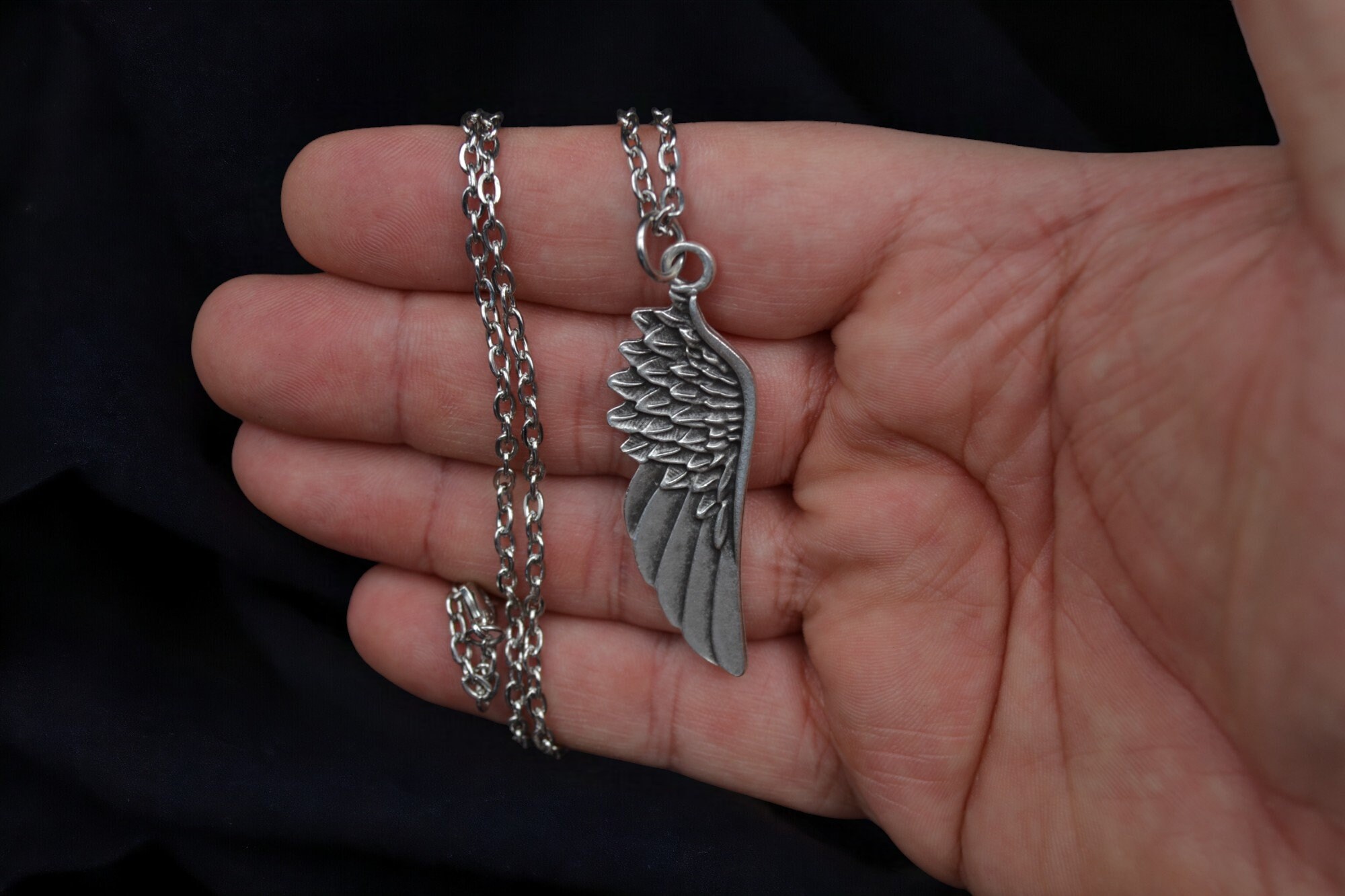 Skyrim 2026 Seraph Collana con ciondolo ala d'angelo per donna Collana girocollo in acciaio inossidabile color oro Regali di gioielli di moda  36