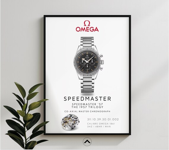 Omega Speedmaster Moonwatch Poster Speedmaster Professional Vintage Omega Chronograph Luxury Watch Wall Art Swiss Wrist Watch Home Decor Etsy Canada