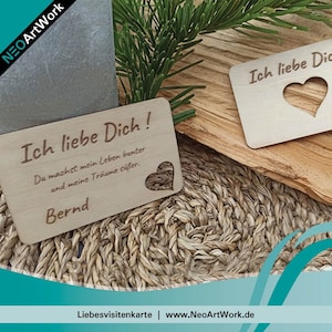 personalisierte Liebesvisitenkarten mit Namen | Die Visitenkarte für den besonderen Moment | Valentinstagsgeschenk | Lovecard