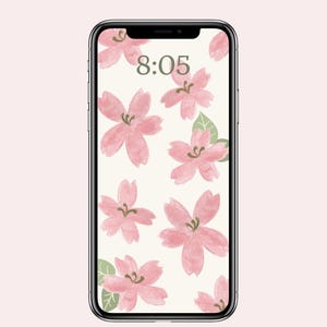 Flowers iPhone lock screen | Flowers phone wallpaper | Minimal iPhone wallpaper | Cute phone background | Spring phone home screen