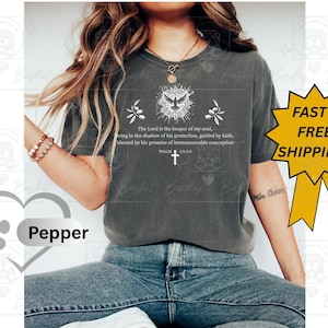 The Lord Is My Keeper, Unisex Tee, Comfort Colors, Christian Spiritual Gift, Faith-Inspired Scripture Shirt, Bible Verse Tee, Religious Tee