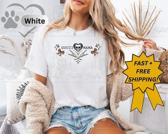 Gucci Mama Skull Unisex T-Shirt, Comfort Colors Tee, Coquette Graphic, Trendy Streetwear, Gift for Her, Unique Shirt, Mom Gift, Edgy Tee