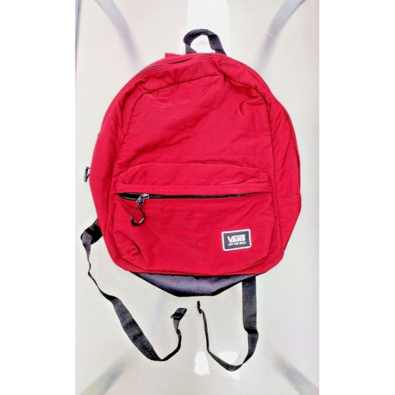 Red and black vans backpack sale
