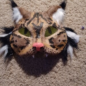 Therian Cat Mask, Quadrobics Mask, Lynx Mask, Therian Mask, Furry