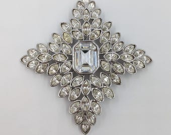 Kenneth Jay Lane Vintage KJL Jacqueline Kennedy Onassis Pin 1990's Brooch