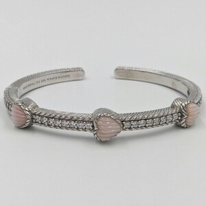 アクセサリー ripty Judith Ripka Sterling Silver Pink Mother of Pearl Heart Hinged