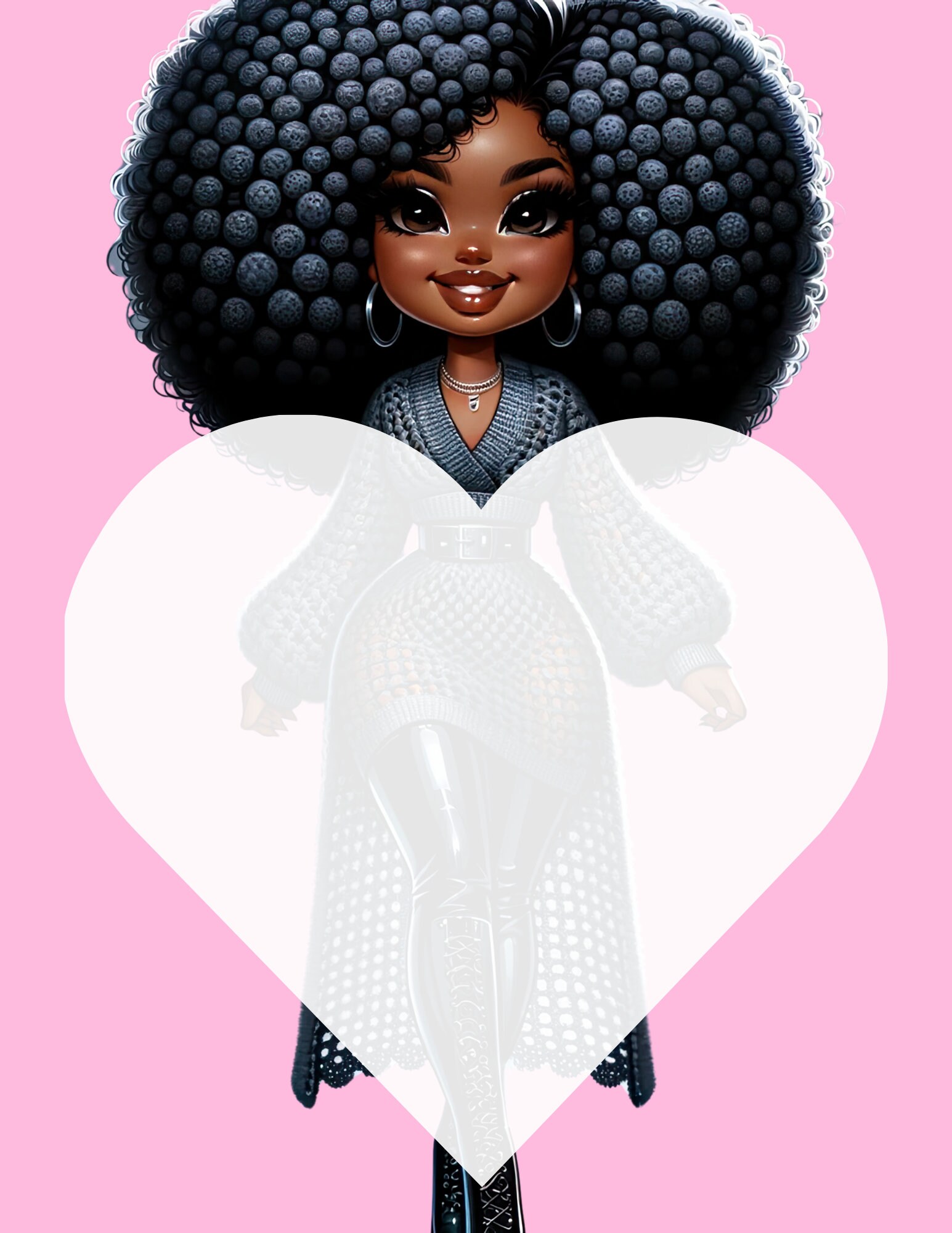 Chic Afro Diva Printable Stationery Bold and Empowering PDF Planner ...