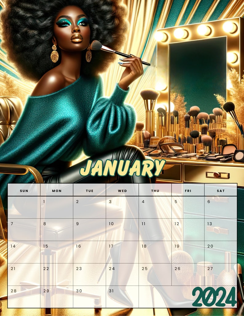 2024 Stunning Makeup Artist Calendars Customizable, Highquality