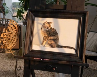 Custom Pets Portrait Painting | Pet Painting | Custom Cat Portrait | Personalized Painting Keepsake| Stretched Canvas | Handmade |