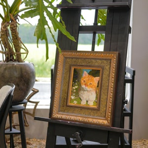 Pet painting customization | Pet Painting | Custom Cat Portrait | Personalized Painting Keepsake| Stretched Canvas | Handmade