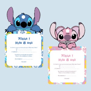 Cartes d'invitation Lilo Stitch pour Enfants, 30 Invitations de Fête d'anniversaire  pour Enfants, Fournitures de Fête Stitch, Cartes d'invitation d'anniversaire  pour Filles et Garçons (Rose) : : Cuisine et Maison