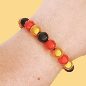 Glow Bubble Perlen Armband, Rote, Gelbe & Schwarze Miracle Perlen, Mickey Disneybound Schmuck