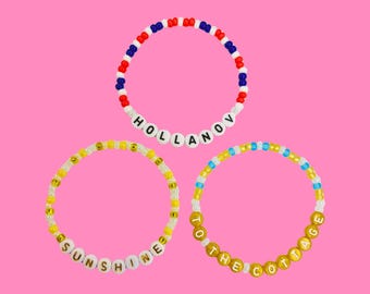 Heated Rivalry Bracelet Set, Beaded Booktok Jewelry, Cottagecore Bookish Gift, LGBTQ Pride Stack