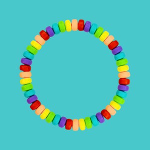 Rainbow Candy Pärlarmband, Färgglada Pride-smycken, Polymer Clay Stretch Stack, Dopaminkärna Gåva