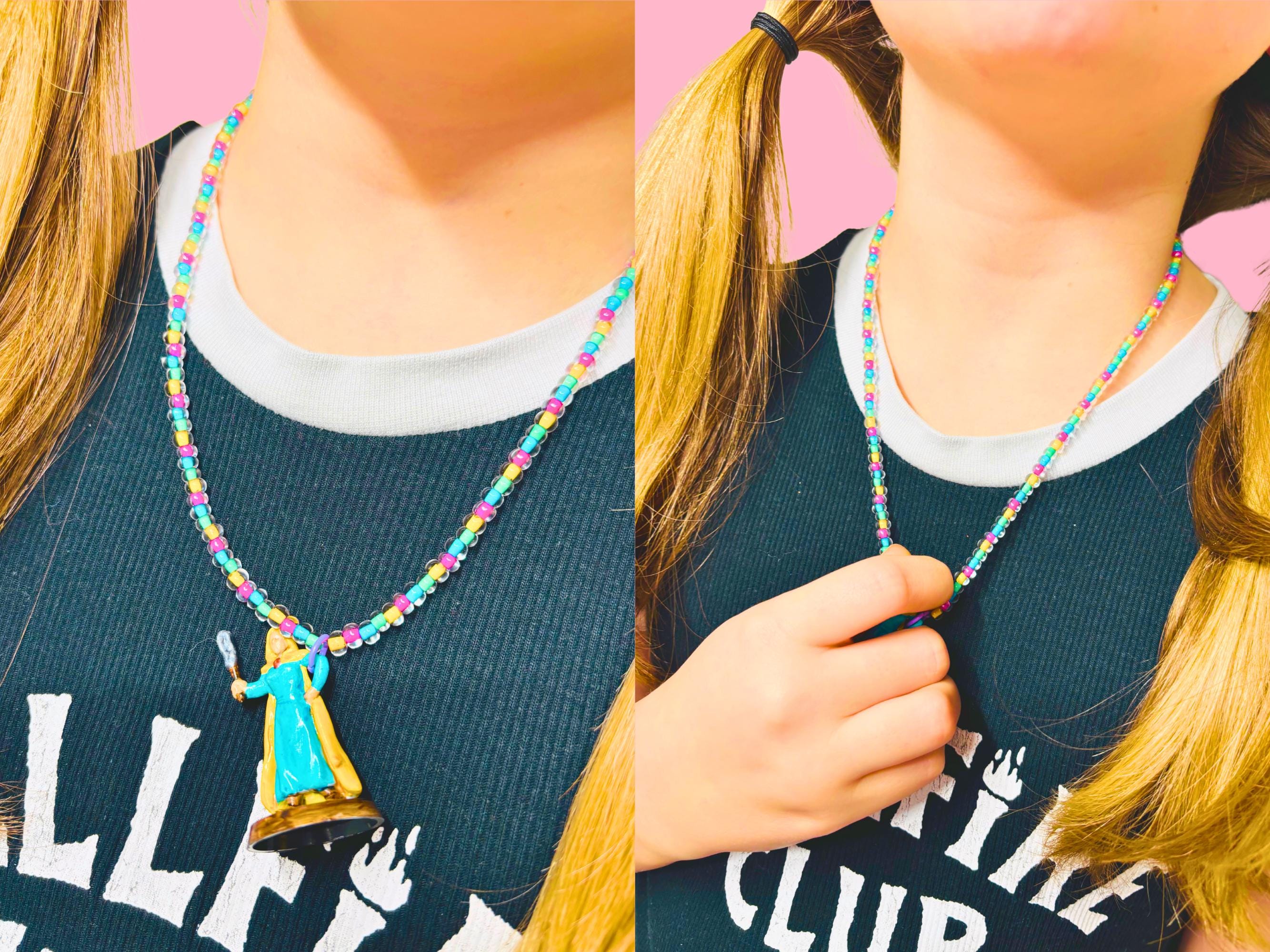 Holly the Heroic Beaded Necklace, 80s Jewelry Gift, 3D Printed