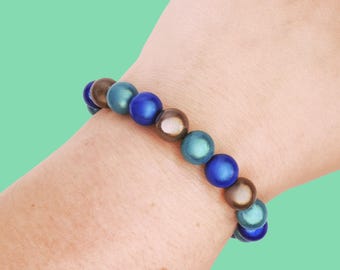 Chunky Beaded Bracelet, Sensory Stretch Jewellery, Whimsical Fairycore Accessory
