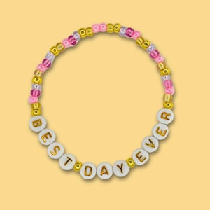 Pulseira de contas Best Day Ever Tangled, joias inspiradas no conto de fadas da Rapunzel, acessório presente da Disneybound