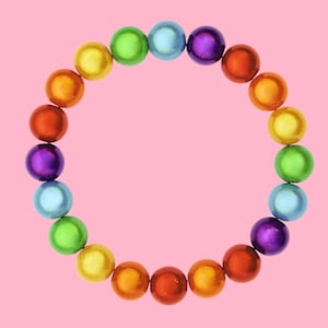 Core Memory Beaded Bracelet, Inside Out Inspired Gift, Reflective Rainbow Disneybound Jewelry