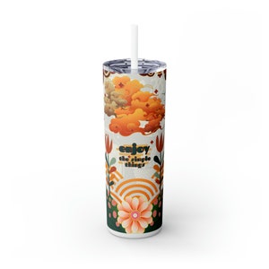 SIMPLY ENJOY! Skinny Tumbler with Straw, 20oz