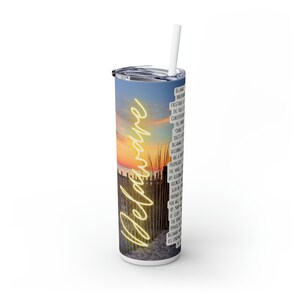 MY DELAWARE! Skinny Tumbler with Straw, 20oz