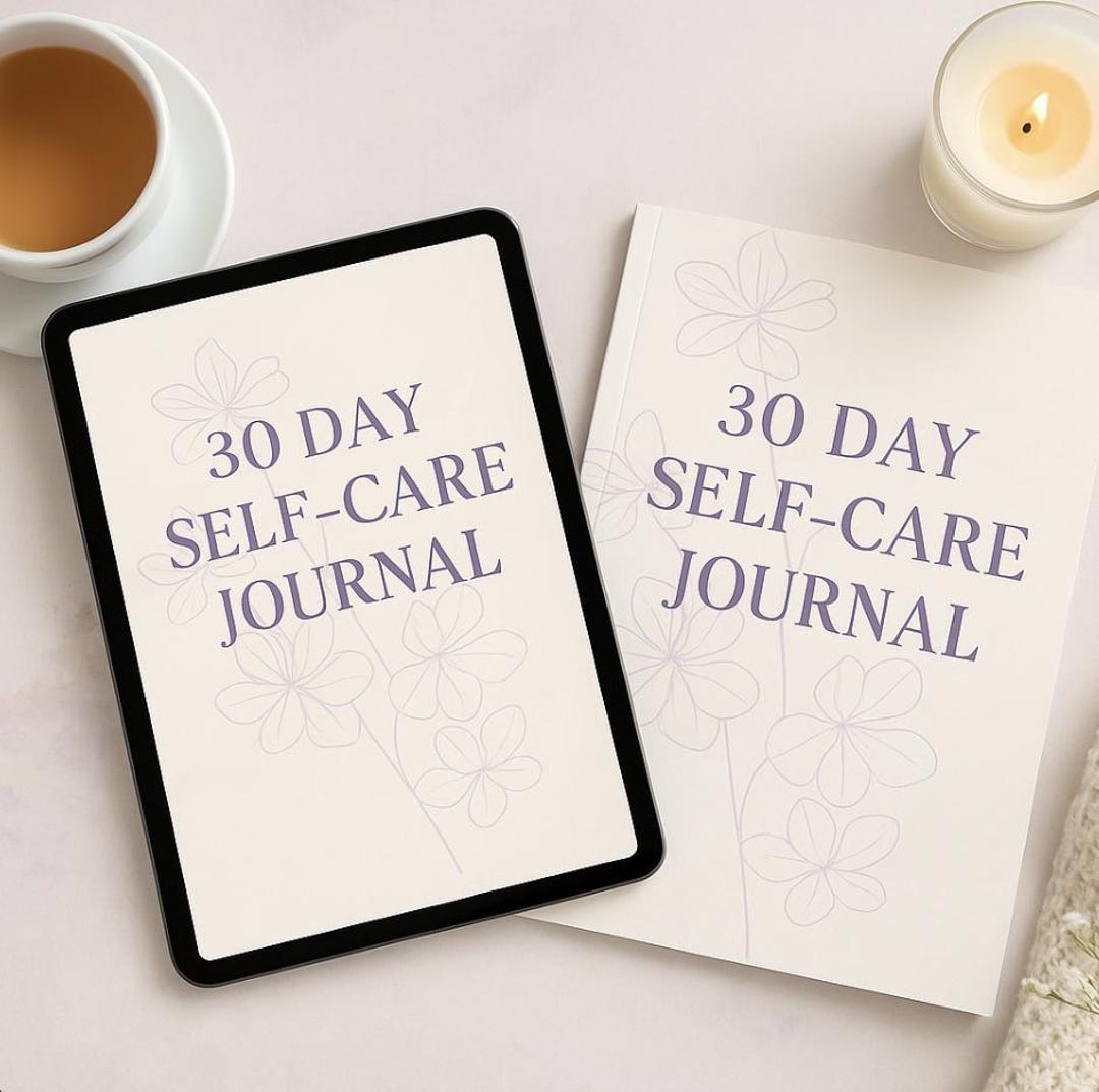 30 Days Self Care Journal- Digital Planner- Mental Health Wellness PDF ...