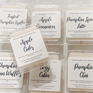 Soy Wax Melts, Choose Scent, Soy Wax Tarts, 100% Soy Wax Melt, Clamshell Melts, Melts for Warmer, Long Lasting, Hand Poured