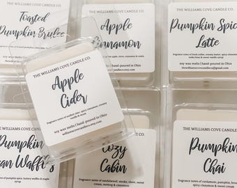 Soy Wax Melts, Choose Scent, Soy Wax Tarts, 100% Soy Wax Melt, Clamshell Melts, Melts for Warmer, Long Lasting, Hand Poured