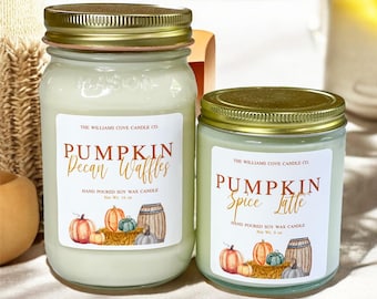 Fall Soy Candle/ Autumn Candle / Fall Decor / Container Candle/ Mason Jar Candle/ 16 oz. Candle/ 9 oz. Candle/ Hand Poured/ Dye Free