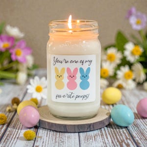 You're One of My Favorite Peeps Candle, Easter Gift for Her, Easter Gift for Him, Cute Easter Gift, Easter Soy Candle, Best Friend Gift