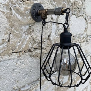 Handmade crafts lamp.Wall sconce.Outdoor/indoor barn sconces.Modern design.Industrial decor.Wall mount lights.Light fixture.Wall lighting.