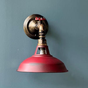 Handmade Industrial Wall Sconce: Steampunk Rustic Lighting