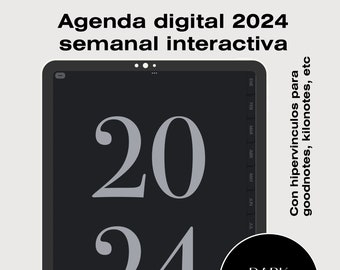 Agenda Digital Semanal 2024 Interactiva Dark Mode