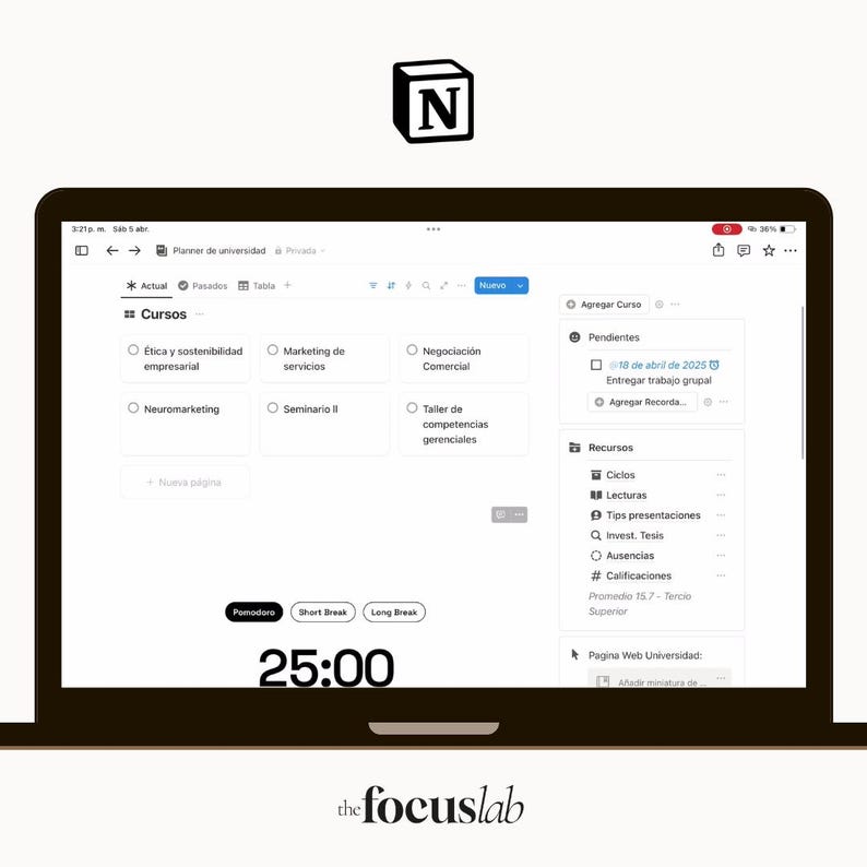 University and Thesis | Notion Template | Academic Planner for Students | Organizing Assignments, Classes, Exams, and Submissions image 8