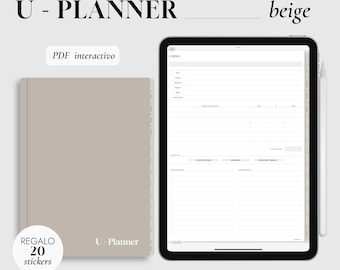 Planner Digital Beige Universitario para iPad - Productividad, Organización y Estética