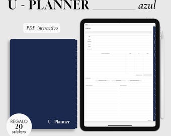 Planner Digital Azul Universitario para iPad - Productividad, Organización y Estética