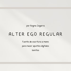 Fuente Manuscrita Realista - Alter Ego Regular
