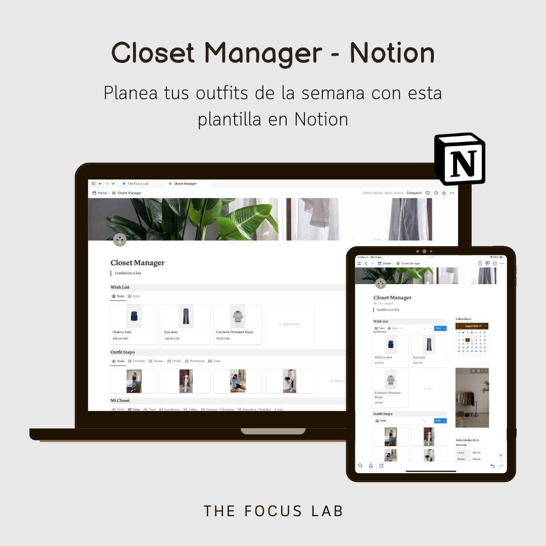 Closet Manager - Notion Template - Etsy